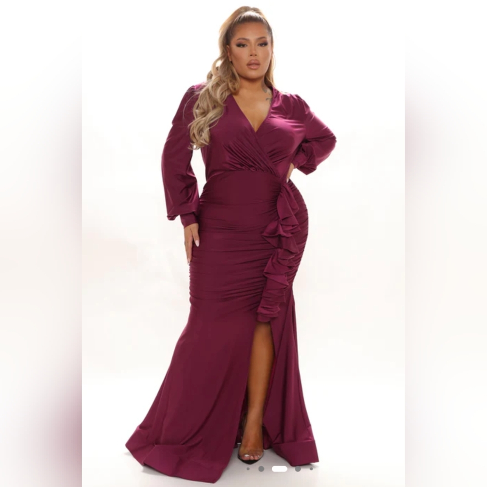 Magenta/Purple Maxi Wrap Dress